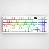 Triple mode wireless mechanical keyboard with TFT display& Volume knob, gasket structure